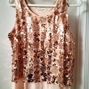 Rose gold women's top